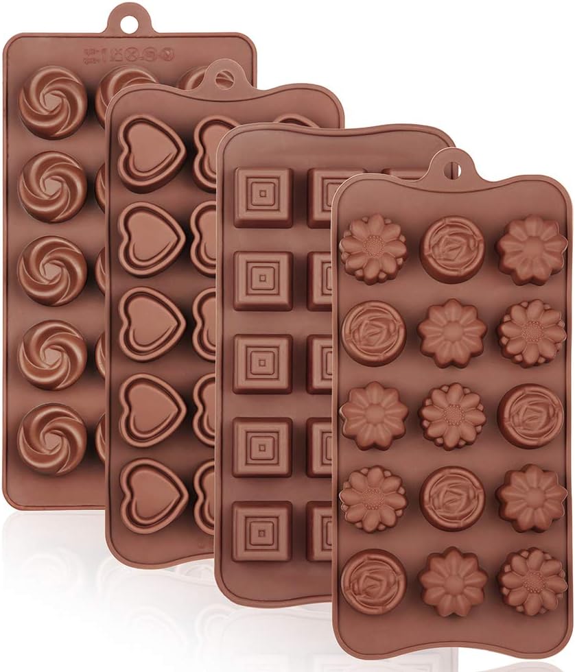 La chat 4 Packs Silicone Molds for Chocolate