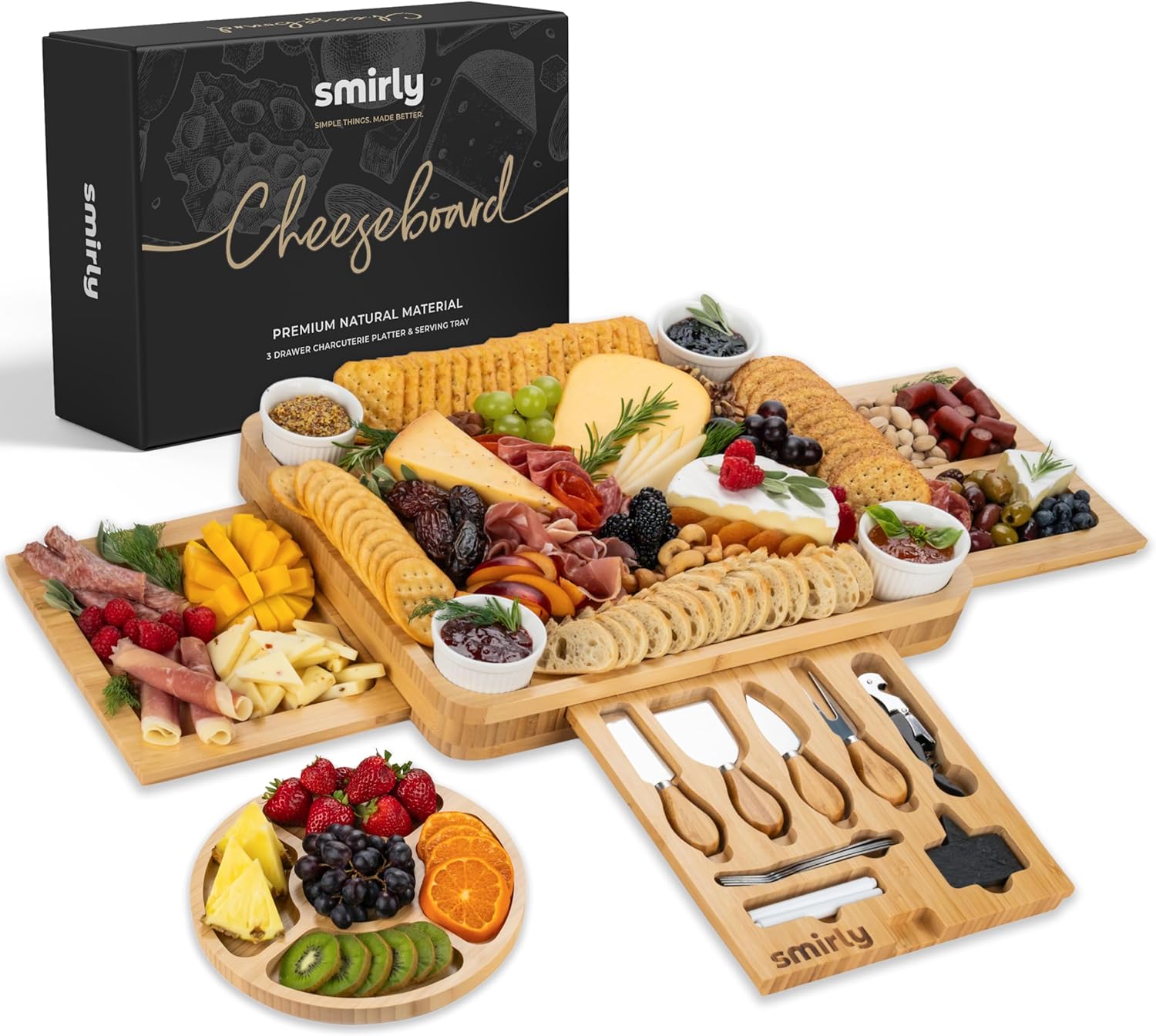 SMIRLY Charcuterie Boards Gift Set: Charcuterie Board Set