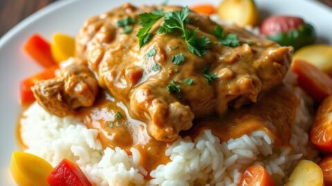Smothered Chicken and Rice