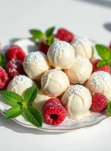 White Chocolate Raspberry Truffles