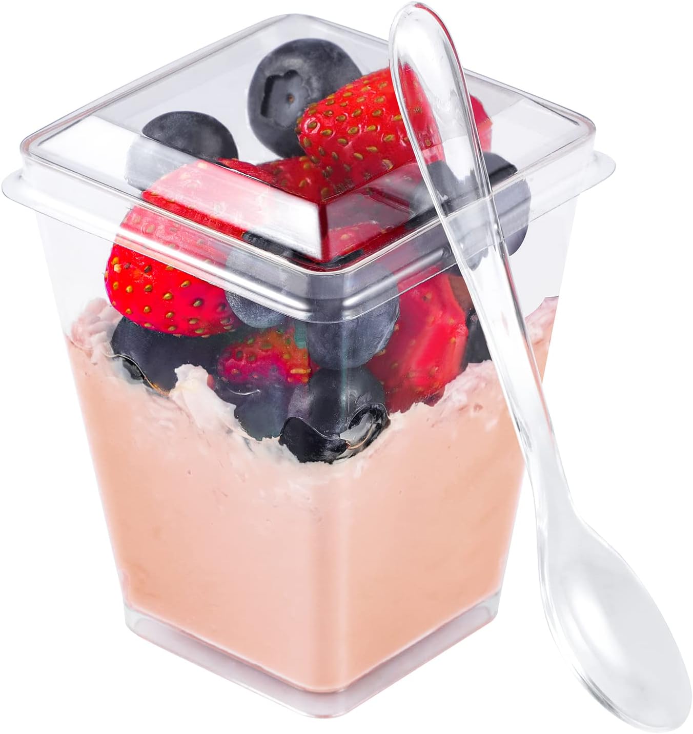 raspberry mousse cup