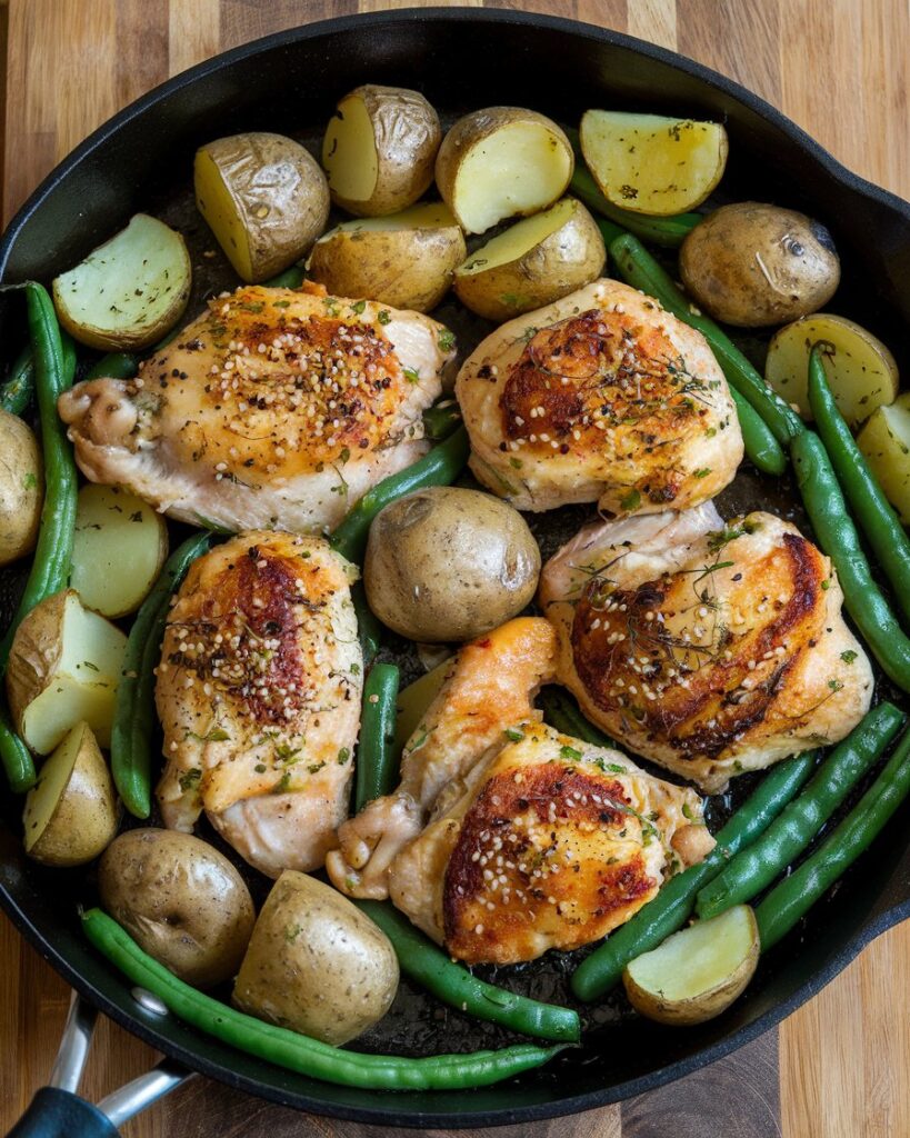 Chicken with Potatoes and Green Beans recipe