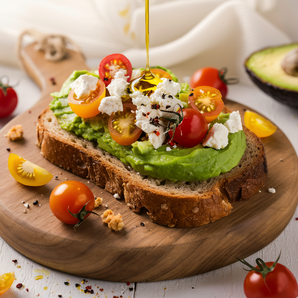 Avocado Toast with Cherry Tomatoes