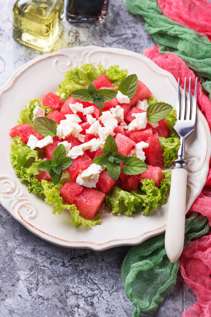 Watermelon and Feta Salad Toast