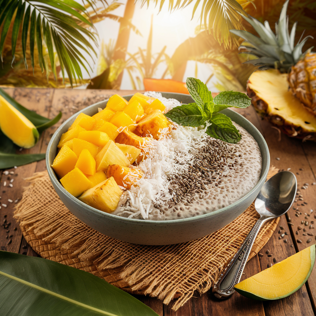 Chia Pudding with Tropical Fruit