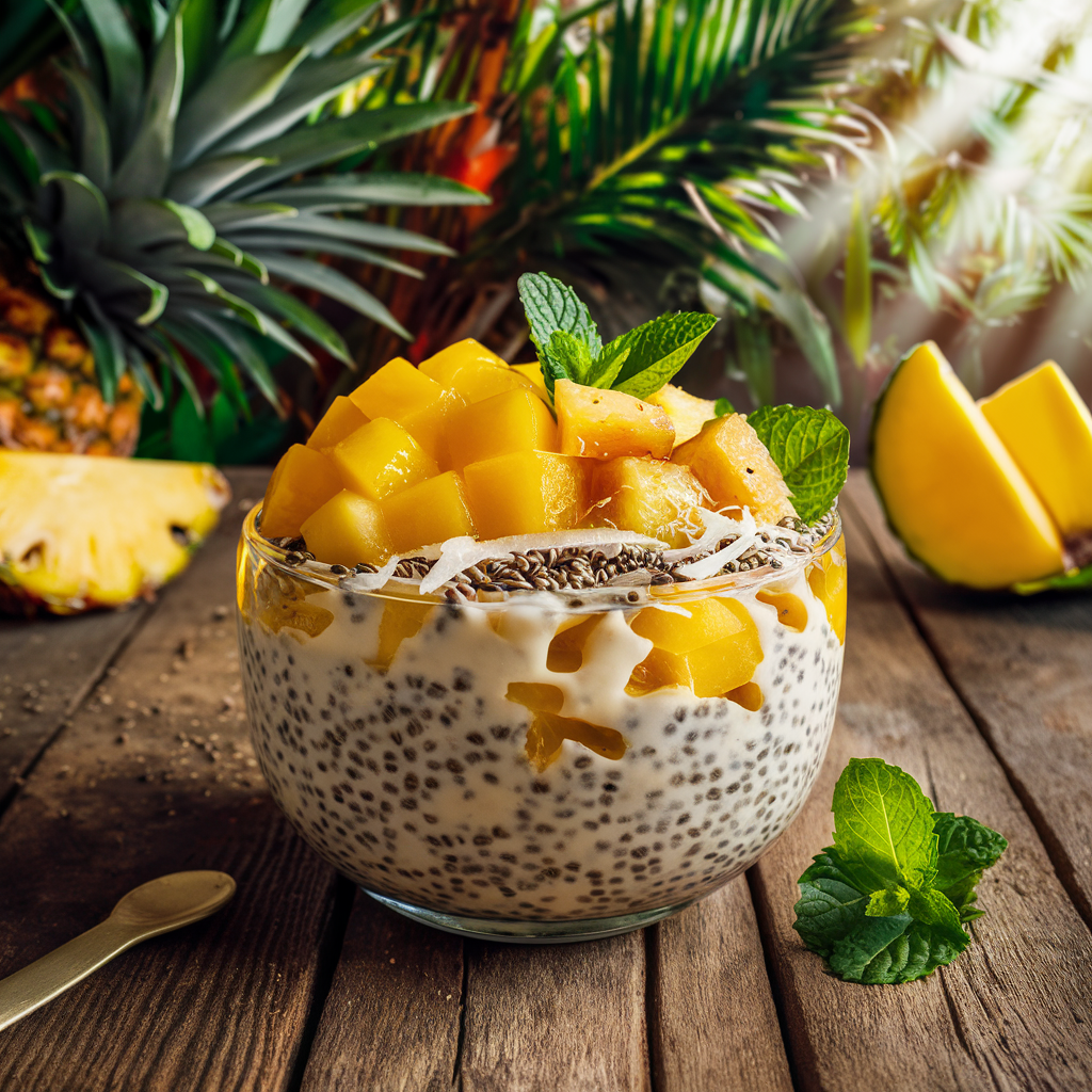 Chia Pudding with Tropical Fruit